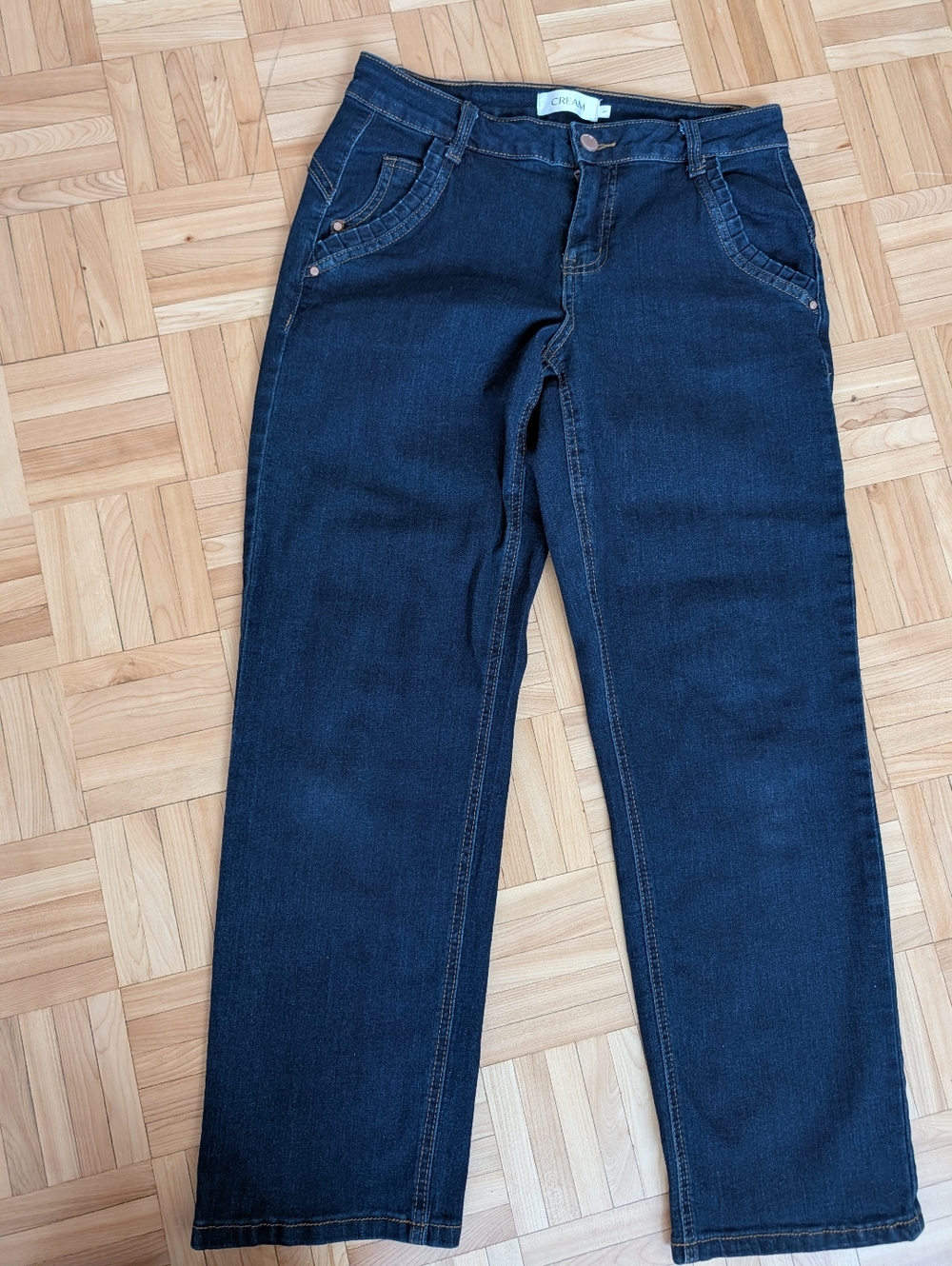 Dark Blue Straight-Leg Women’s Jeans